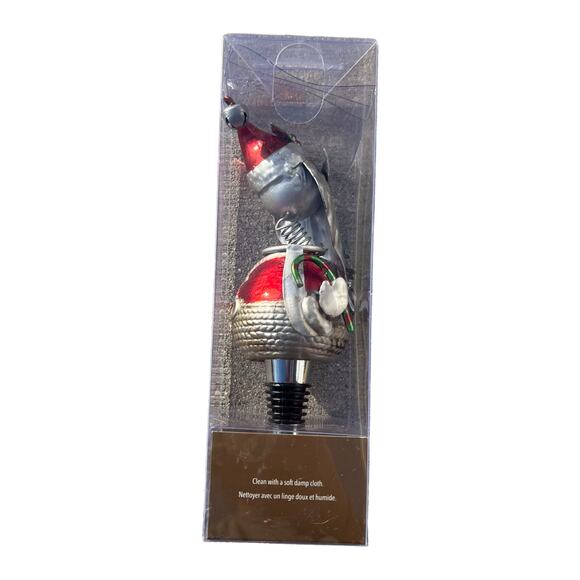 Pier 1 Imports Handcrafted Bottle Stopper Santa Claus Topper - Picture 4 of 6